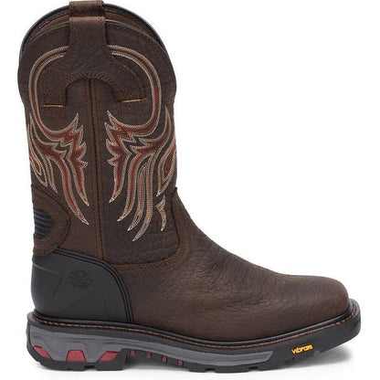 Justin Men's Driscoll 11" Western Work Boot - Pecan Brown - WK2110 8 / Medium / Brown - Overlook Boots