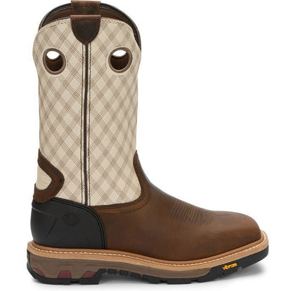 Justin Men's RoughNeck 12" Western Work Boot - Brown - WK2116 8 / Medium / Brown - Overlook Boots