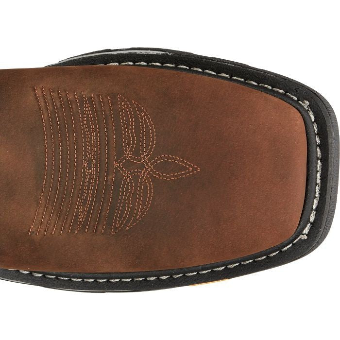 Justin Men's Frontline Hiviz 11" Waterproof Western Work Boot -Brown- CR2151 - Overlook Boots