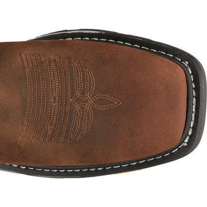 Justin Men's Frontline Hiviz 11" Waterproof Western Work Boot -Brown- CR2151 - Overlook Boots