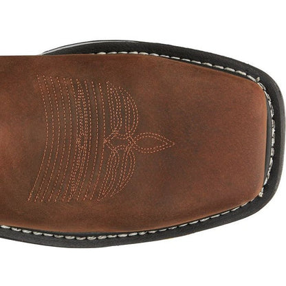 Justin Men's Frontline Hiviz 11" Waterproof Nano Composite Toe Western Work Boot -Brown- CR2152 - Overlook Boots