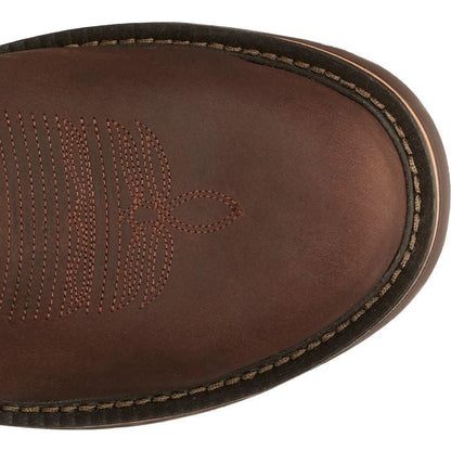 Justin Men's Resistor 11" Composite Toe Waterproof Western Work Boot- Brown- CR4008 - Overlook Boots
