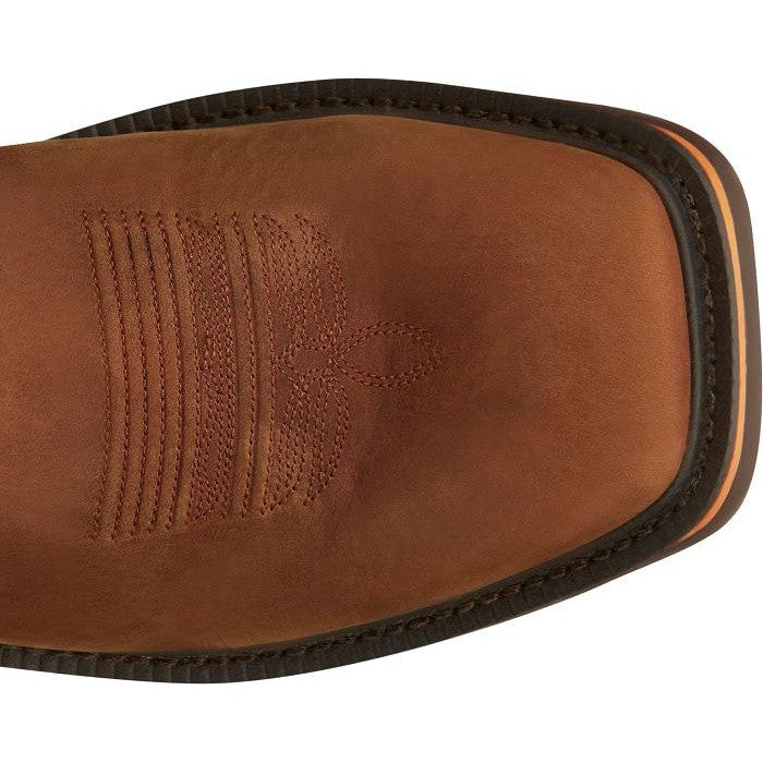 Justin Men's Resistor 11" Square Toe Western Work Boot -Blue- CR4009  - Overlook Boots