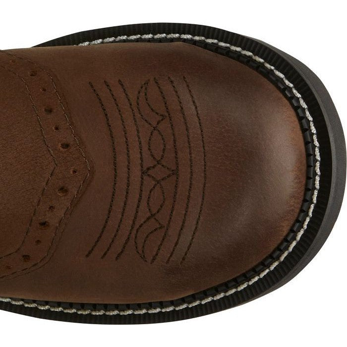 Justin Women's Wanette 8" Steel Toe Western Work Boot -Brown- GY9980 - Overlook Boots