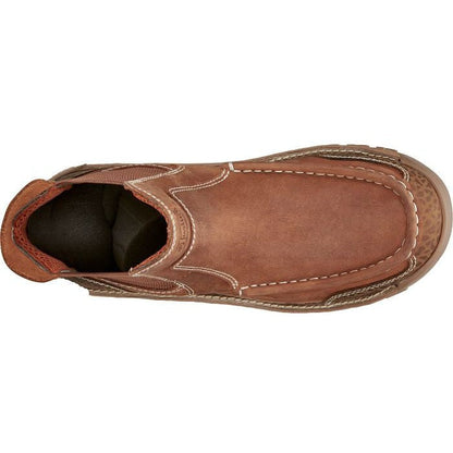 Justin Men's Channing 6" Moc Toe Western Work Boot -Brown- SE254  - Overlook Boots