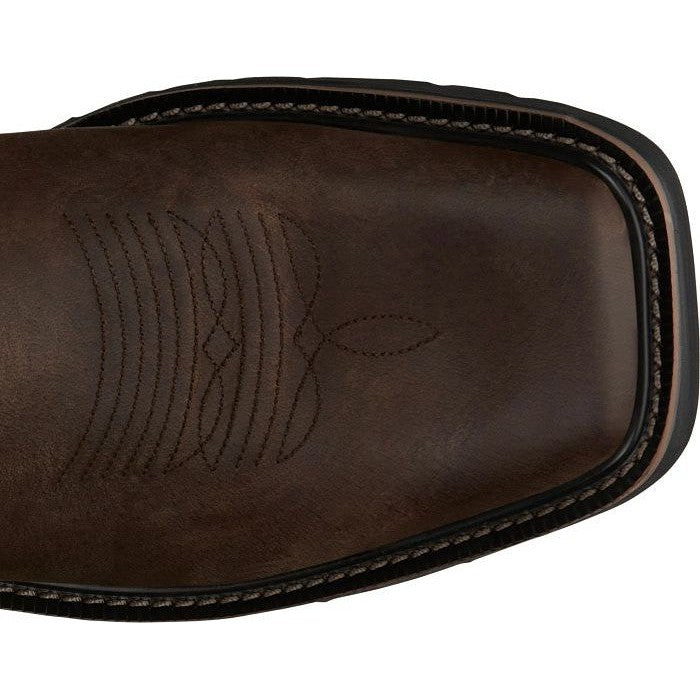 Justin Men's Driller 11" Square Toe Western Work Boot -Brown- SE4687  - Overlook Boots