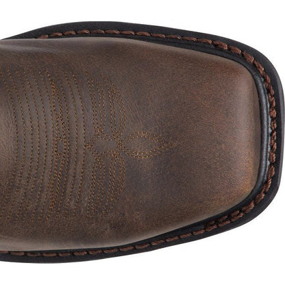 Justin Men's Tanker 11" Steel Toe Western Work Boot -Brown- WK2102  - Overlook Boots