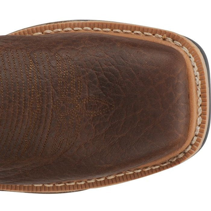 Justin Men's RoughNeck 12" Steel Toe Waterproof Western Work Boot -Brown- WK2115 - Overlook Boots