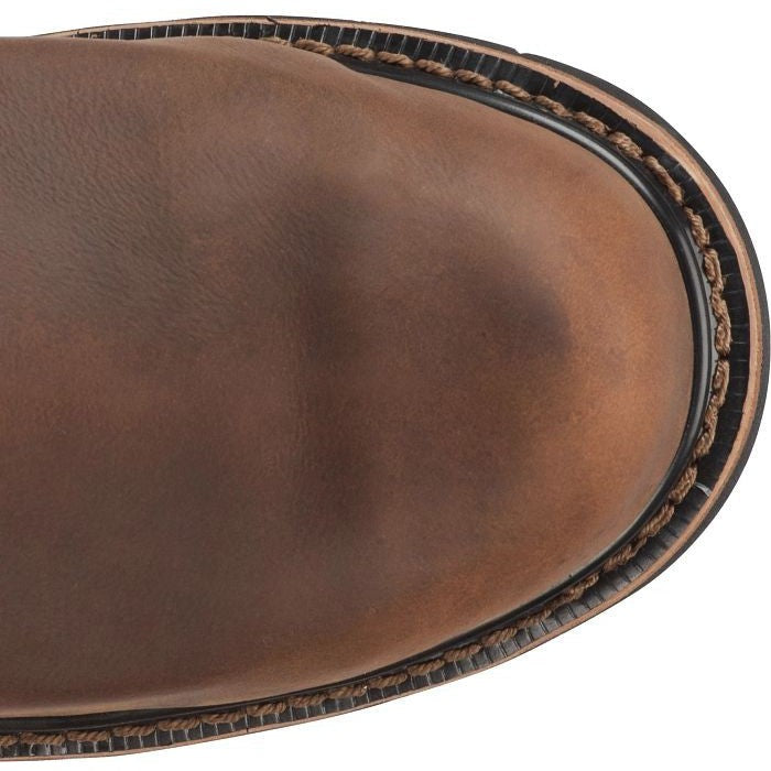 Justin Men's Pulley 10" Composite Toe Waterproof Western Work Boot -Brown- WK4630 - Overlook Boots