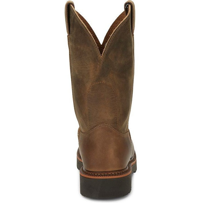 Justin Men's Blueprint 8" USA Western Work Boot -Tan- 4440  - Overlook Boots