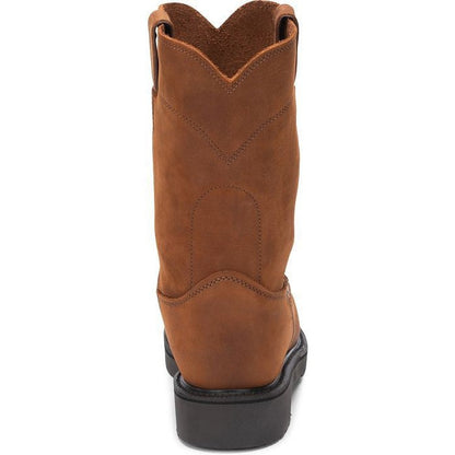 Justin Men's Conductor 10" Steel Toe Western Work Boot - Brown - OW4764 - Overlook Boots