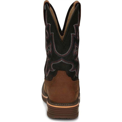 Justin Men's Resistor 11" Nano Composite Toe Western Work Boot -Brown- CR4012 - Overlook Boots