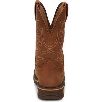 Justin Men's Resistor 11" Nano Composite Toe Western Work Boot -Brown- CR4016 - Overlook Boots
