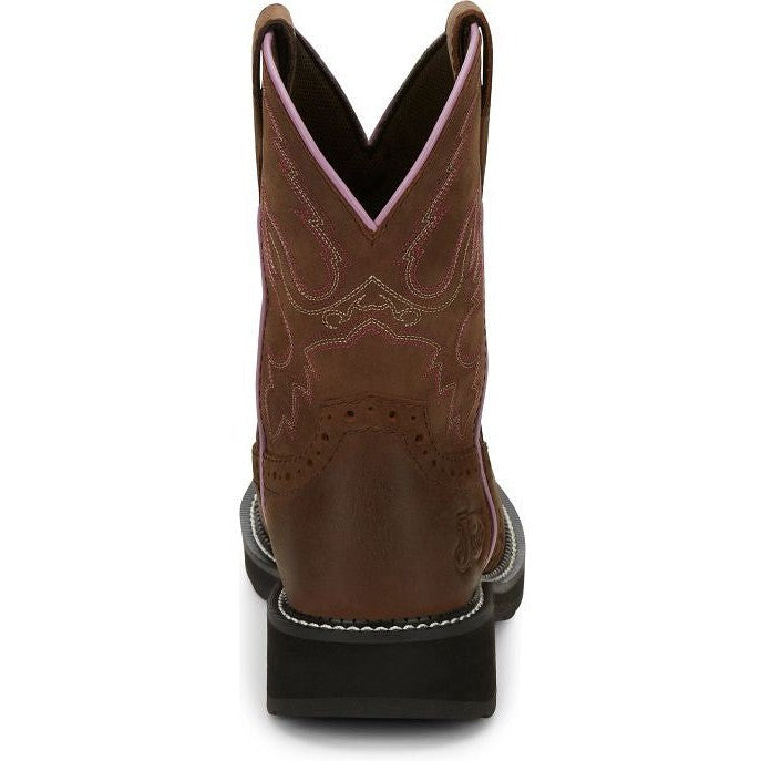 Justin Women's Wanette 8" Steel Toe Western Work Boot -Brown- GY9980 - Overlook Boots