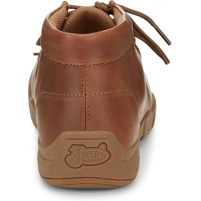 Justin Men's Cappie 4" Moc Toe Work Shoe -Sand Tan- SE241  - Overlook Boots