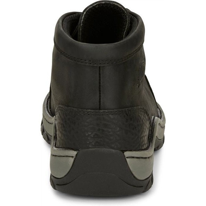 Justin Men's Crafton 4" Alloy Moc Toe Western Work Boot -Black- SE250  - Overlook Boots