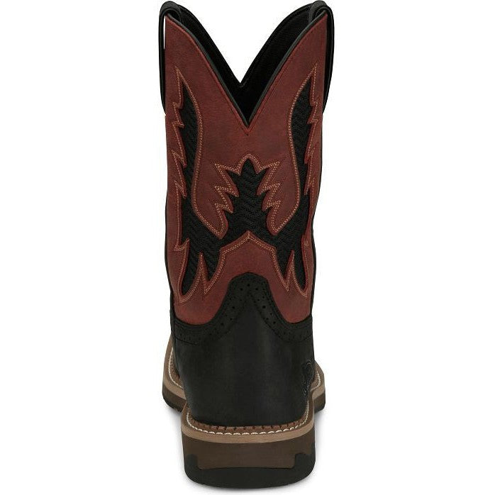 Justin Men's Bolt 11" Composite Toe Western Work Boot -Black- SE4117 - Overlook Boots