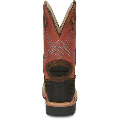 Justin Men's Dalhart 12" Nano Composite Toe Western Work Boot -Brown- SE4218 - Overlook Boots