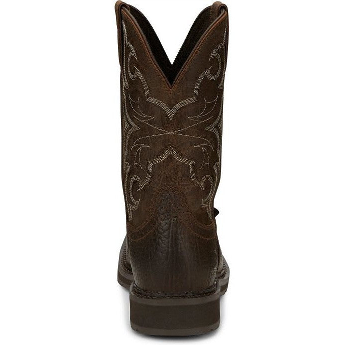 Justin Men's Amarillo 11" Steel Toe Western Work Boot -Brown- SE4313  - Overlook Boots