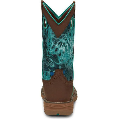 Justin Women's Rush 11" Waterproof Western Work Boot -Brown- SE4355  - Overlook Boots