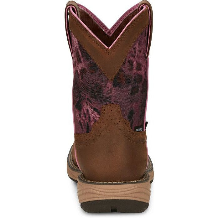 Justin Women's Rush 8" Waterproof Western Work Boot -Brown- SE4358  - Overlook Boots