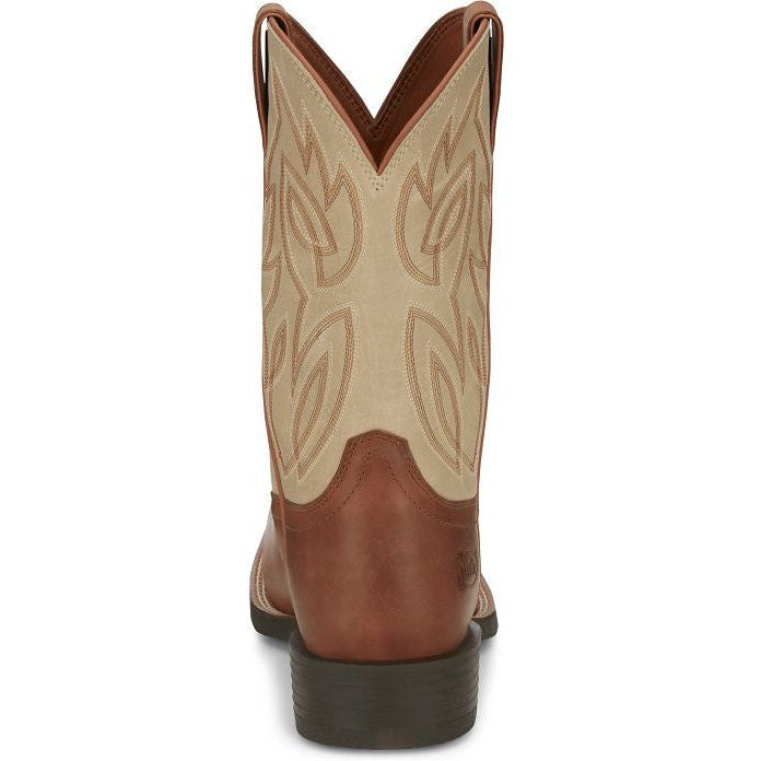 Justin Men's Canter 11" Steel Toe Slip Resistant Western Work Boot -Brown- SE4511 - Overlook Boots