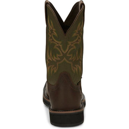 Justin Men's Keavan 11" Steel Toe Met Guard Western Work Boot -Brown- SE4570 - Overlook Boots