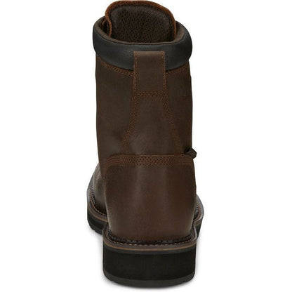 Justin Men's Driller 8" Composite Toe Waterproof Western Work Boot -Brown- SE462 - Overlook Boots