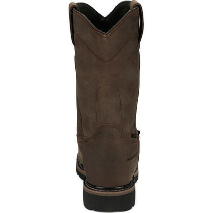 Justin Men's Pulley 10" Waterproof Composite Toe Met Guard Western Work Boot -Brown- SE4630 - Overlook Boots
