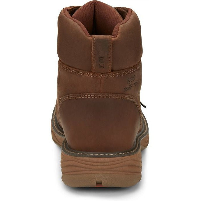 Justin Men's Rush 6" Nano Composite Toe wP Western Work Boot -Brown- SE466 - Overlook Boots