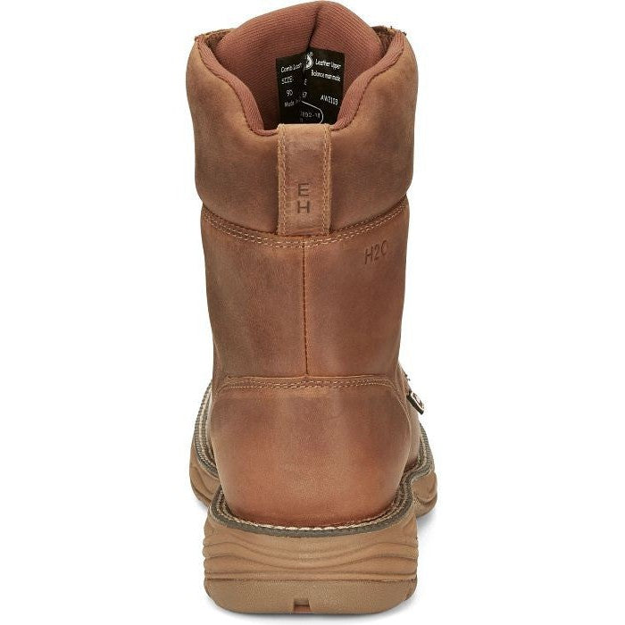 Justin Men's Rush 8" Waterproof Lace Up Western Work Boot -Brown- SE467 - Overlook Boots