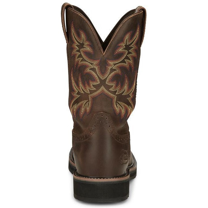 Justin Men's Driller 11" Waterproof Western Work Boot -Tan- SE4689  - Overlook Boots