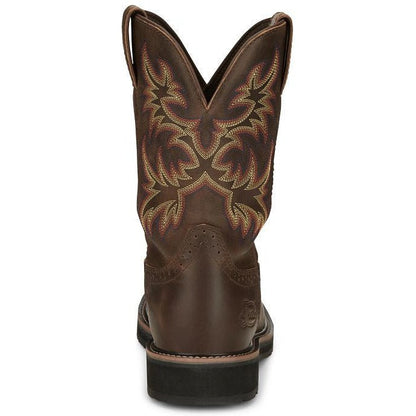 Justin Men's Driller 11" Waterproof Western Work Boot -Tan- SE4689  - Overlook Boots