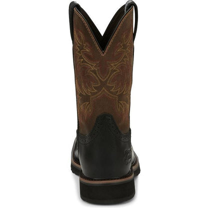 Justin Men's Driller 11" Composite Toe Wesetrn Work Boot -Black- SE4818 - Overlook Boots