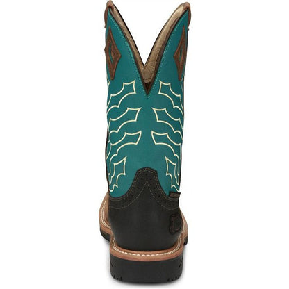 Justin Men's Derrickman 11" Waterproof Steel Toe Western Work Boot -Brown- SE4972 - Overlook Boots