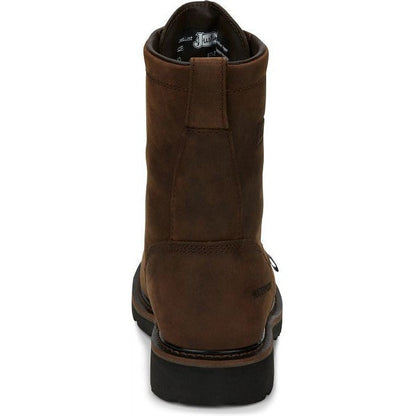 Justin Men's Drywall 8" Waterproof Work Boot -Brown- SE960  - Overlook Boots