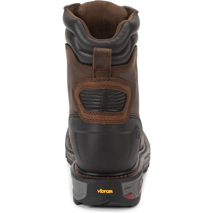 Justin Men's Pipefitter 8" Steel Toe Western Work Boot - Brown - WK200  - Overlook Boots