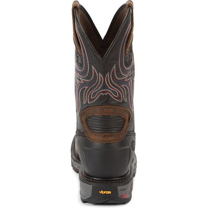 Justin Men's Tanker 11" Steel Toe Western Work Boot -Brown- WK2104  - Overlook Boots