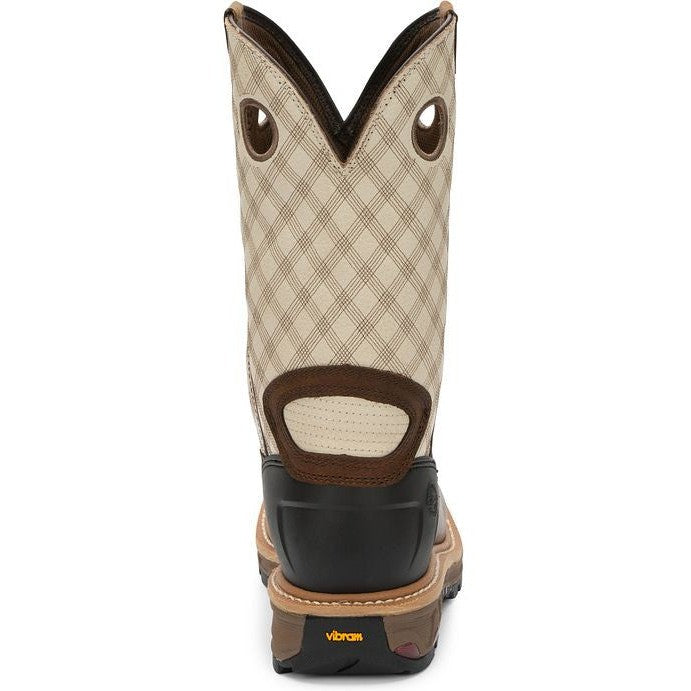 Justin Men's RoughNeck 12" Western Work Boot - Brown - WK2116  - Overlook Boots