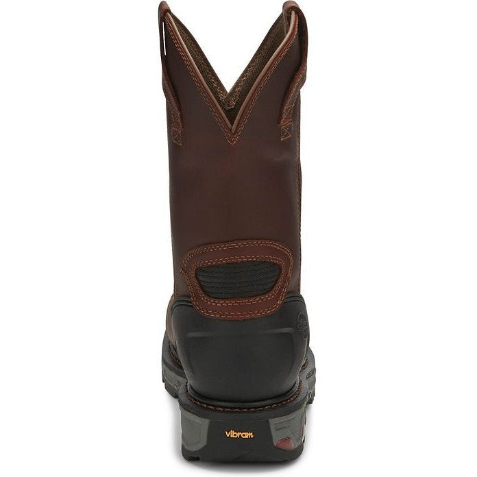 Justin Men's Warhawk II 11" Waterproof Composite Toe Western Work Boot -Brown- WK2152 - Overlook Boots