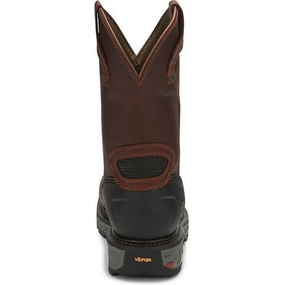 Justin Men's Warhawk II 11" Waterproof Composite Toe Western Work Boot -Brown- WK2152 - Overlook Boots