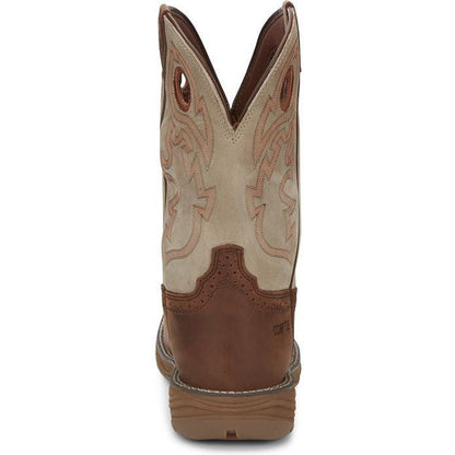 Justin Men's Rush 11" Composite Toe Western Work Boot -Tan- WK4338 - Overlook Boots