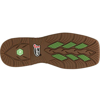 Justin Men's Nitread 11" Square Toe Western Work Boot -Blue- CR3206  - Overlook Boots