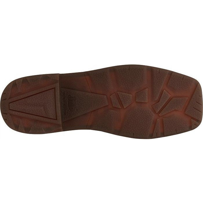 Justin Men's Resistor 11" Square Toe Western Work Boot -Blue- CR4009  - Overlook Boots