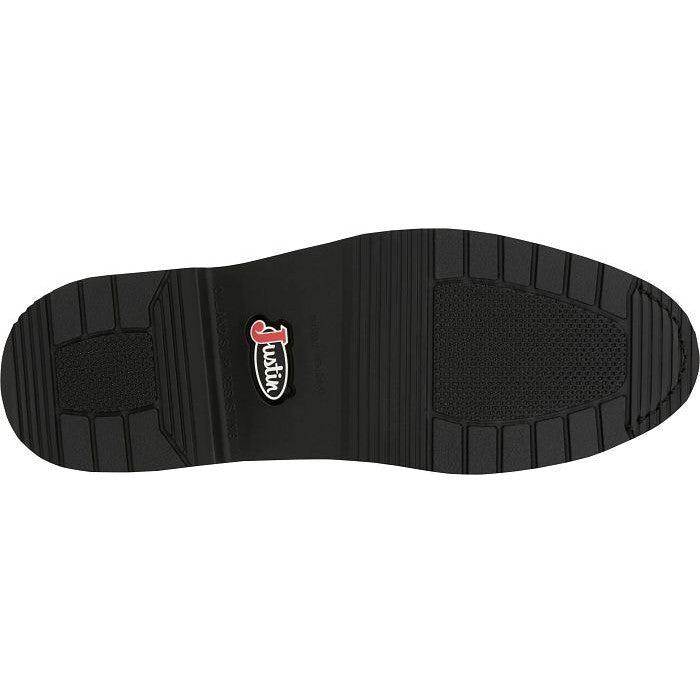 Justin Men's Livestock 8" Round Steel Toe Lace Up Western Work Boot -Brown- OW764 - Overlook Boots