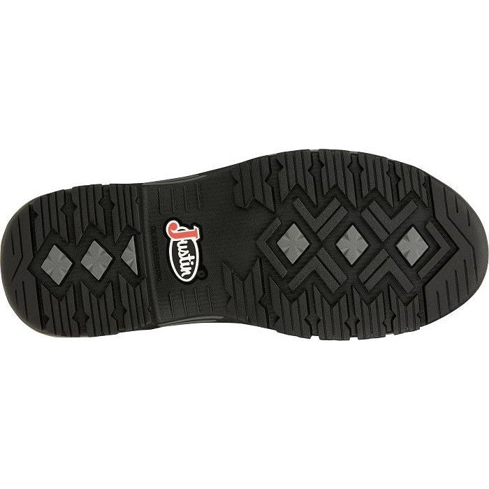 Justin Men's Crafton 4" Alloy Moc Toe Western Work Boot -Black- SE250  - Overlook Boots