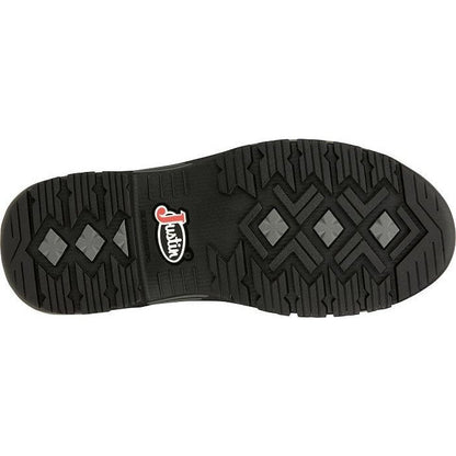 Justin Men's Crafton 4" Alloy Moc Toe Western Work Boot -Black- SE250  - Overlook Boots