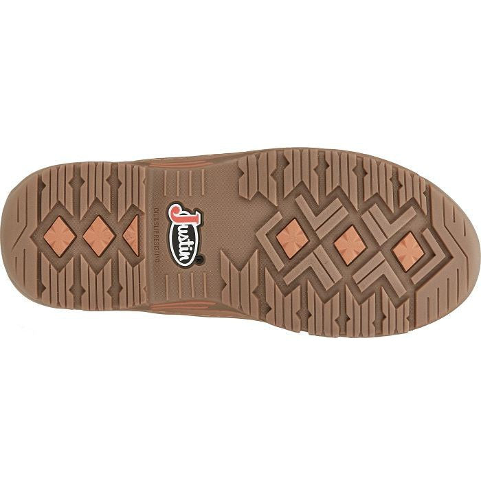 Justin Men's Crafton 4" Moc Toe Waterproof Work Shoe -Brown- SE251 - Overlook Boots