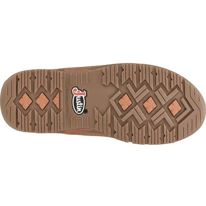 Justin Men's Crafton 4" Moc Toe Waterproof Work Shoe -Brown- SE251 - Overlook Boots