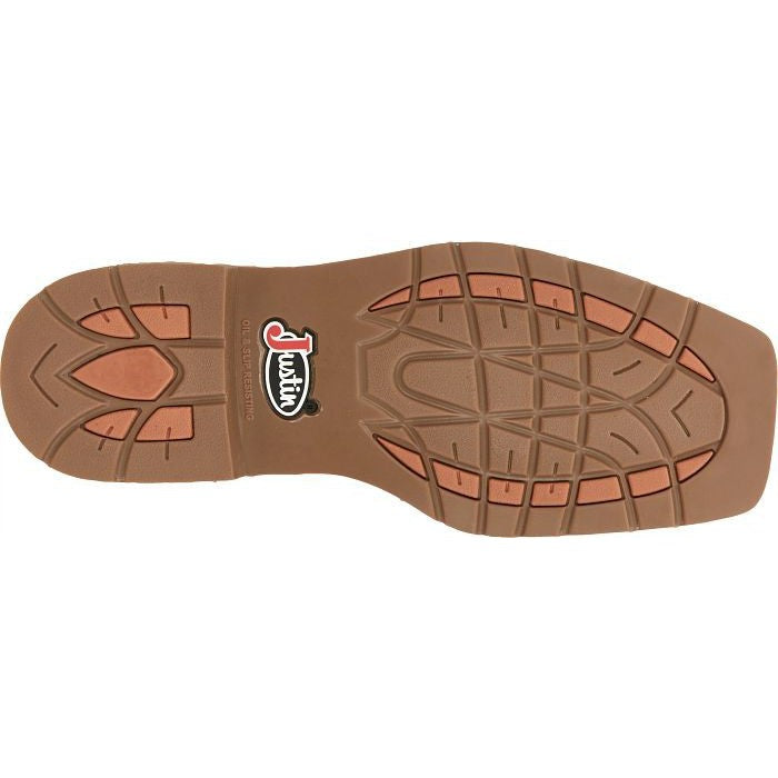 Justin Men's Buster 11" Steel Waterproof Western Work Boot -Brown- SE3101 - Overlook Boots